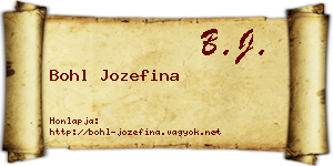 Bohl Jozefina névjegykártya